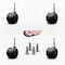 Service Caster 2'' Black Floor Safe Twin Wheel Casters 5/16 Grip Neck Stem , 4PK SCC-GN02S50-TPR-BLK-4 - alternate 3